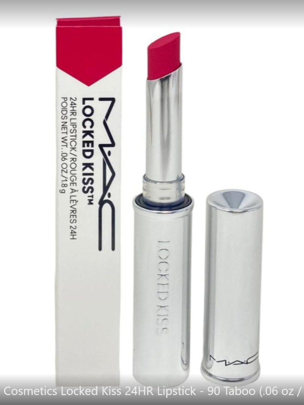 MAC Cosmetics Locked Kiss 24hr Lipstick ~ 90 TABOO (Ruby True) 1.8g NIB